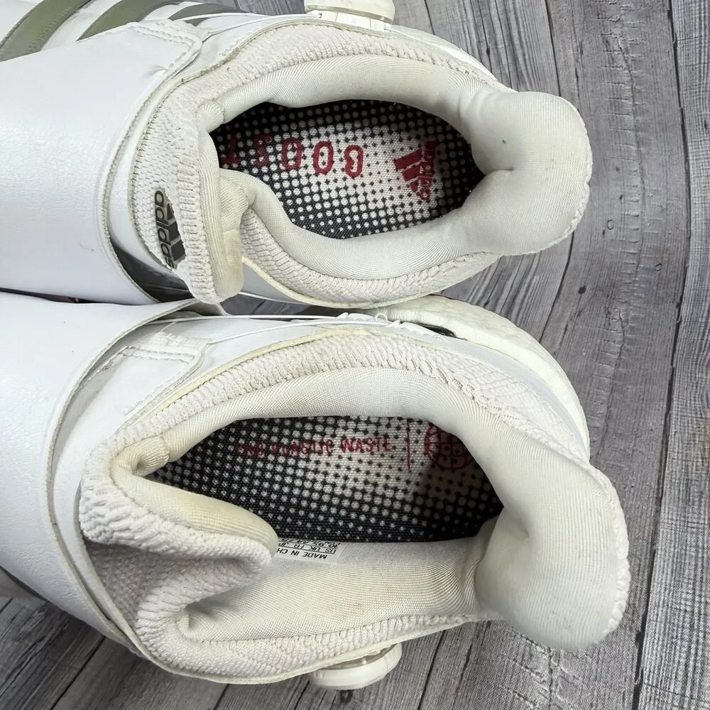 Adidas Tour 360 22 BOA Golf Shoes Men’s Size 10 White/Silver/Red GY5337